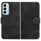 For Samsung Galaxy M14 5G / F14 5G Elephant Head Embossed Phone Leather Case with Lanyard(Black) - 1