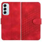 For Samsung Galaxy M14 5G / F14 5G Elephant Head Embossed Phone Leather Case with Lanyard(Red) - 1