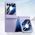 For Motorola Razr 50 Three-stage Integrated PC Skin Feel Shockproof Phone Case(Purple) - 1