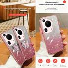 For Huawei Pura 70 Ultra Plated Gradient Glitter Butterfly Holder TPU Phone Case(Sierra Blue) - 3