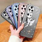 For Huawei P50 Pro Plated Gradient Glitter Butterfly Holder TPU Phone Case(Silver) - 2