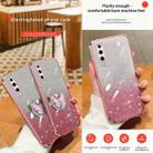 For Huawei P30 Plated Gradient Glitter Butterfly Holder TPU Phone Case(Pink) - 3