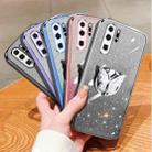 For Huawei P30 Pro Plated Gradient Glitter Butterfly Holder TPU Phone Case(Silver) - 2