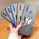 For Huawei P30 Lite Plated Gradient Glitter Butterfly Holder TPU Phone Case(Silver) - 2