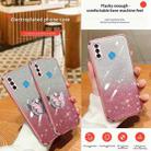 For Huawei P30 Lite Plated Gradient Glitter Butterfly Holder TPU Phone Case(Silver) - 3
