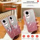 For Huawei nova 12 Pro Plated Gradient Glitter Butterfly Holder TPU Phone Case(Pink) - 3
