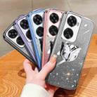 For Huawei nova 11 SE Plated Gradient Glitter Butterfly Holder TPU Phone Case(Sierra Blue) - 2