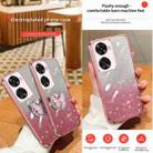 For Huawei nova 11 SE Plated Gradient Glitter Butterfly Holder TPU Phone Case(Sierra Blue) - 3