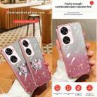 For Huawei nova 11 SE Plated Gradient Glitter Butterfly Holder TPU Phone Case(Black) - 3