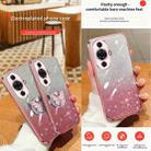 For Huawei nova 11 Pro Plated Gradient Glitter Butterfly Holder TPU Phone Case(Silver) - 3