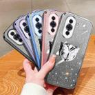 For Huawei nova 10 Plated Gradient Glitter Butterfly Holder TPU Phone Case(Silver) - 2