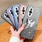 For Huawei nova 10 Pro Plated Gradient Glitter Butterfly Holder TPU Phone Case(Silver) - 2