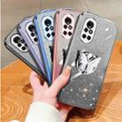 For Huawei nova 8 Plated Gradient Glitter Butterfly Holder TPU Phone Case(Silver) - 2