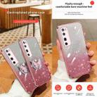 For Huawei nova 7 Pro Plated Gradient Glitter Butterfly Holder TPU Phone Case(Purple) - 3
