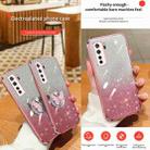 For Huawei nova 7 SE Plated Gradient Glitter Butterfly Holder TPU Phone Case(Purple) - 3
