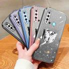 For Huawei nova 5i Plated Gradient Glitter Butterfly Holder TPU Phone Case(Silver) - 2