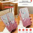 For Huawei nova 5i Plated Gradient Glitter Butterfly Holder TPU Phone Case(Silver) - 3