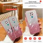 For Huawei nova 5i Pro Plated Gradient Glitter Butterfly Holder TPU Phone Case(Purple) - 3