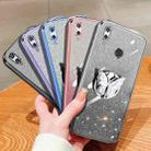 For Huawei Y7 2019 Plated Gradient Glitter Butterfly Holder TPU Phone Case(Black) - 2
