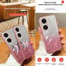 For Huawei Maimang 20 Plated Gradient Glitter Butterfly Holder TPU Phone Case(Purple) - 3