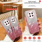 For Huawei Enjoy 60X Plated Gradient Glitter Butterfly Holder TPU Phone Case(Sierra Blue) - 3