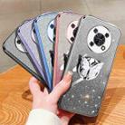 For Huawei Enjoy 50 Pro Plated Gradient Glitter Butterfly Holder TPU Phone Case(Silver) - 2