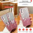 For Huawei Enjoy 20 Pro Plated Gradient Glitter Butterfly Holder TPU Phone Case(Silver) - 3