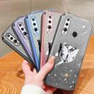 For Huawei Enjoy 9s Plated Gradient Glitter Butterfly Holder TPU Phone Case(Silver) - 2