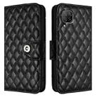 For Huawei P40 lite / nova 6 SE Rhombic Texture Flip Leather Phone Case with Lanyard(Black) - 2