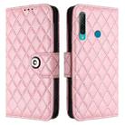 For Huawei Enjoy 9s / P Smart+ 2019 Rhombic Texture Flip Leather Phone Case with Lanyard(Pink) - 2