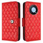 For Huawei Enjoy 50 Pro / nova Y90 Rhombic Texture Flip Leather Phone Case with Lanyard(Red) - 2