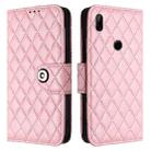 For Huawei P Smart Z / Y9 Prime 2019 Rhombic Texture Flip Leather Phone Case with Lanyard(Pink) - 2