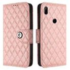 For Huawei P Smart Z / Y9 Prime 2019 Rhombic Texture Flip Leather Phone Case with Lanyard(Coral Pink) - 2
