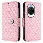 For Huawei nova 14 Ultra 5G Rhombic Texture Flip Leather Phone Case with Lanyard(Pink) - 2