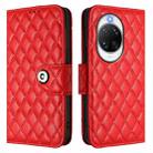 For Huawei nova 14 Pro 5G Rhombic Texture Flip Leather Phone Case with Lanyard(Red) - 2