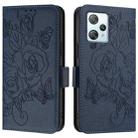 For Blackview A53 Embossed Rose RFID Anti-theft Leather Phone Case(Dark Blue) - 2