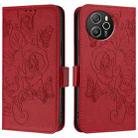 For Blackview Shark 8 Embossed Rose RFID Anti-theft Leather Phone Case(Red) - 2