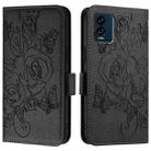 For BLU View Speed 5G B1550VL Embossed Rose RFID Anti-theft Leather Phone Case(Black) - 2