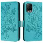 For BLU View 5 Pro Embossed Rose RFID Anti-theft Leather Phone Case(Light Blue) - 3