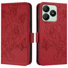 For Wiko T20 Embossed Rose RFID Anti-theft Leather Phone Case(Red) - 2