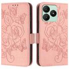 For Wiko T20 Embossed Rose RFID Anti-theft Leather Phone Case(Pink) - 2