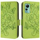 For Ulefone Note 14 Embossed Rose RFID Anti-theft Leather Phone Case(Green) - 2