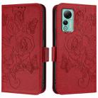 For Ulefone Note 14 Embossed Rose RFID Anti-theft Leather Phone Case(Red) - 2