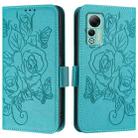 For Ulefone Note 14 Embossed Rose RFID Anti-theft Leather Phone Case(Light Blue) - 2