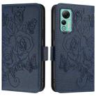 For Ulefone Note 14 Embossed Rose RFID Anti-theft Leather Phone Case(Dark Blue) - 2