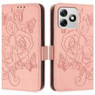 For Ulefone Note 18 Ultra Embossed Rose RFID Anti-theft Leather Phone Case(Pink) - 2