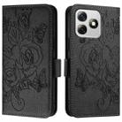 For Ulefone Note 18 Ultra Embossed Rose RFID Anti-theft Leather Phone Case(Black) - 2