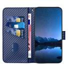 For Redmi Note 14 5G YX0070 Carbon Fiber Buckle Leather Phone Case with Lanyard(Royal Blue) - 3