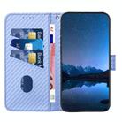 For Redmi Note 14 Pro+ 5G YX0070 Carbon Fiber Buckle Leather Phone Case with Lanyard(Light Purple) - 3