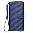 For Redmi Turbo 4 / Xiaomi Poco X7 Pro YX0070 Carbon Fiber Buckle Leather Phone Case with Lanyard(Royal Blue) - 2
